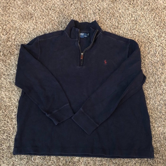 Men’s 1/4 Zip Navy Ralph Lauren Pullover - Picture 1 of 6